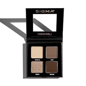 Sigma Beauty Tiramisu Eyeshadow Quad — Makeup Eyeshadow Quad With A Buttery Soft Formula And Buildable, Blendable Shades For A Flawless Eye Look, Designed For All Day Wear