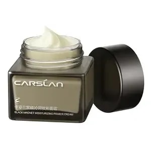 Carslan Black Magnet Moisturizing Primer Cream, Hydrating Face Primer That Smooths Skin & Grips Makeup, Pore Blurring Makeup Primer, Long Lasting Makeup Base For Dry & Oily Skin, 1.23 Oz