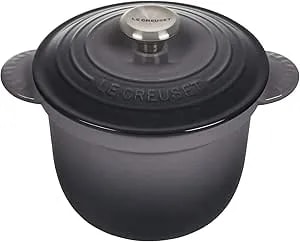 Le Creuset Enameled Cast Iron Rice Pot With Lid & Stoneware Insert, 2.25 Qt., Oyster