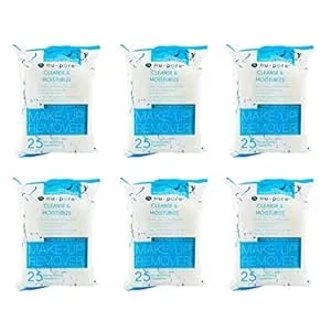 Cleansing And Moisturizing, Makeup Remover, Wet 25 Towelettes (Pack Of 6)