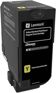 Lexmark 74C1SY0 CS720, CS725, CX725 Yellow Yield Return Program Cartridge Toner