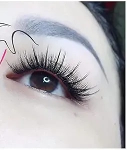 Hybrid 5d Premade (Hand Made) Fan Lashes (500 Fans/Tray) For Eyelash Extension, D Curl, 0.07 Thickness, Length From 9mm-15mm (Hybrid-d13mm5d)