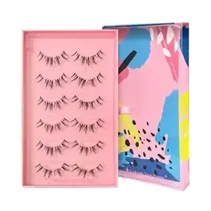 Sy-Shuying Lashes Clusters 16mm Lash Extension With Clear Band Natural Look Doll Eye Strip Lashes Soft Reusable Luxury Volume Individual Eyelashes 6 Pairs Pack, Sultry