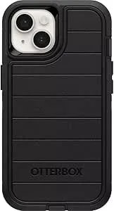 Otterbox Iphone 14, & Iphone 13 (Only) - Defender Series Case - Case Only - Screenless - Rugged & Durable - With Port Protection - Microbial Defense Protection (Black)