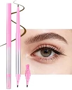 Brown Gel Eyeliner For Mature Women, Waterproof & Smudge Proof Brown Eyeliner With Sharpener & Brush, Retractable Matte Cream Gel Eye Liner Pencil Facial Makeup For Mature Women Sensitive Eye - 03