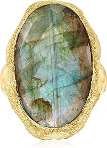 Ross-Simons Labradorite Ring In 18kt Gold Over Sterling