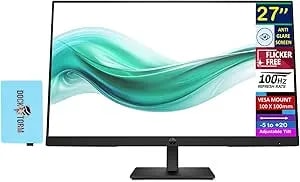 Hp Series 3 Pro 27" Fhd Ips Monitor With 5ms Response Time, Anti Glare, Flicker Free, Vesa Mount (100 X 100 Mm), Displayport, Hdmi & Dkz, Black Color