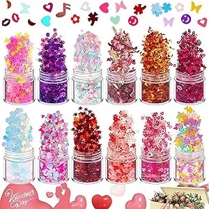 Roseflower Holographic Chunky Glitter, Mix Multi Flakes Dreams Festival Cosmetic, Body Face Eye Hair Nail & Eyeshadow, Butterfly Decoration Perfect Halloween, Resin, Slime, Tumbler, Craft, Makeup