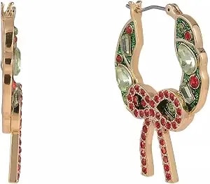 Hallmark Holiday Wreath Hoop Earrings