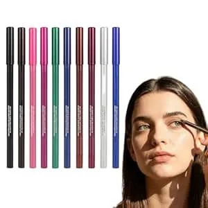 10 Colorful Eyeliner Pen Set,Waterproof Colored Eye Shadow Pencil, Pearl Metallic Glitter Gel Eyeliner, Long-Lasting Eye & Lip Makeup Pen For Women