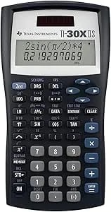 Texas Instruments TI-30XIIS Scientific Calculator, Black With Blue Accents (30XIIS/TBL/1L1/BK)