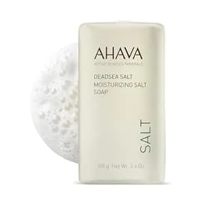 Ahava Moisturizing Dead Sea Salt Soap - Face & Body Cleansing Bar To Moisture The Skin, Enriched With Exclusive Mineral Blend Of Dead Sea Osmoter & Dead Sea Salt, 3.4 Oz, (Packaging May Vary)