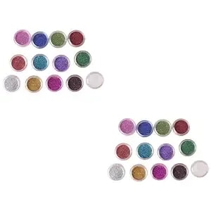 Nolitoy Glitter Eyeshadow Powder Kit Mixed Color Loose Pigment For Eye Makeup Stage Use Art Finely Milled Versatile Cosmetic Pigments Random Color