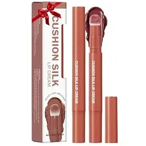 2-In-1 Cushion Matte Lip Cream, Velvet Matte Blush Stick, High Pigment Moisturizing, Long Lasting Transfer-Proof Smudge-Proof, Blendable Cream Lip Stain For Women & Teens(Color #2)