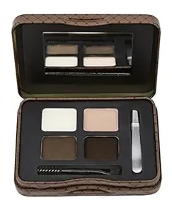 L.A. Girl Inspiring Brow Kit, Dark And Defined (Dark), Brow Wax 0.035 Oz., Brow Powder 0.15 Oz., Includes Tweezers And Dual Ended Brush With Spoolie