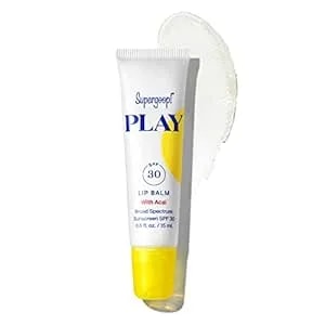 Supergoop! Play Lip Balm With Acai, 0.5 Fl Oz - Spf 30 Pa+++ Broad Spectrum Sunscreen - Hydrating Honey, Shea Butter & Sunflower Seed Oil - Great For Active Days