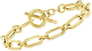 Ross-Simons Toggle Paperclip Link Bracelet