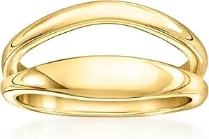 Ross-Simons 18kt Gold Over Sterling 2-Row Ring