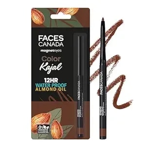 Facescanada Color Eye Pencil - Brown Comfort 03 - Enriched With Almond Oil - 12h Long Lasting Matte Finish - Smooth Single Stroke Glide - Waterproof & Smudge Proof - 0.01 Oz (0.30g)