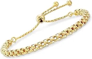 Ross-Simons Italian 18kt Gold Over Sterling Mesh Bolo Bracelet