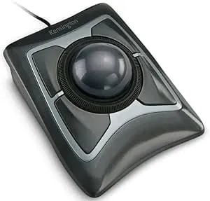 Kensington Expert Trackball Mouse (K64325), Black Silver, 5"W X 5-3/4"D X 2-1/2"H