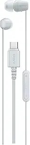 Sony Ier-ex15c Usb-C Plug, Wired In-Ear Headphones For Iphone And Android Phones, With Built-In Multi-Function Button, Volume And Mic Control, Supports Usb Audio Class 1.0 Devices, White