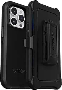 Otterbox Iphone 14 Pro (Only) Defender Series Case - Black, Rugged & Durable, With Port Protection, Includes Holster Clip Kickstand