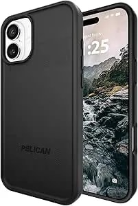 Pelican Protector Iphone 16 Plus Case [Compatible With Magsafe] Rugged Magnetic Phone Case With 16ft Military-Grade Drop Protection - Heavy Duty Phone Cover For Iphone 16 Plus - Black