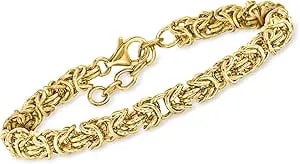 Ross-Simons Italian 14kt Yellow Gold-Plated Byzantine Bracelet