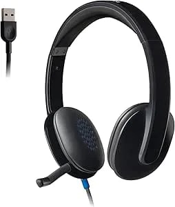 Logitech High-Performance USB Headset H540 For Windows And Mac, Skype Certified,Color-Black.