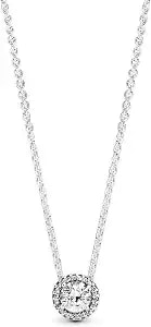 Pandora Classic Elegance Necklace, Sterling Silver, Clear Cubic Zirconia, 17.8 In