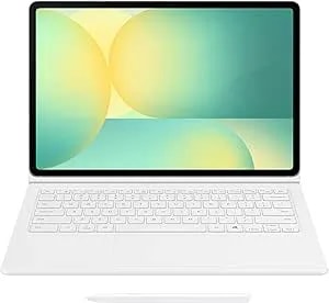 Samsung Galaxy Book Cover Keyboard (With Trackpad) For Galaxy Tab S10 FE+ - AI Key For Galaxy Tab S10 FE+, Detachable Platform, PC-Like Experience, Wireless Keyboard Sharing, White (White)