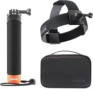 Gopro Adventure Kit 3.0 (Head Strap 2.0 + Clip, The Handler (Floating Hand Grip), And Compact Case) - Official Gopro Accessory
