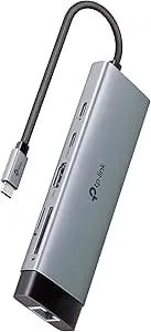 TP-Link USB C Hub 9-In-1 Multiport Adapter UH9120C - 4K@60Hz HDMI, 1×1G Ethernet, SD & Microsd, 100W Power Delivery, 1×USB-C + 3×USB-A Data Ports - 5Gbps High-Speed Splitter For Macbook & More