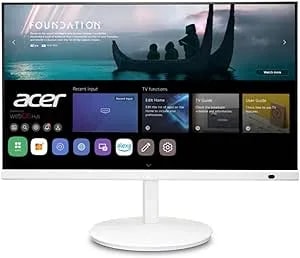 Acer cs242y 23.8” Ips Full Hd Smart Monitor - Webos - Streaming Tv - Bluetooth - Wireless Projection - Iot Device For Smart Home - Height Adjustable, Swivel, Tilt & Pivot - 3wx2 Speakers - Srgb 99%