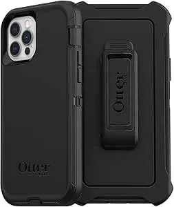 Otterbox Defender Series Screenless Edition Case For Iphone 12 & Iphone 12 Pro (Only) - Holster Clip Included - Non-Retail Packaging - Black