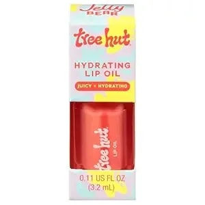 Tree Hut Jelly Bear Hydrating Lip Oil, Sheer Glossy Lip Oil, Non-Sticky Moisturizing Formula For Soft, Smooth Lips, Sweet Fruity Scent, 0.11 Fl Oz