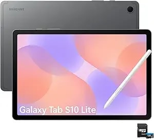 Samsung Galaxy Tab s10 Lite Wi-Fi 128gb (Gray) Us Version With 128gb Sd Card - 10.9″ Large Display, S Pen Included, Long Battery Life, Smooth Multi-Tasking – Ideal For Work, Study & Entertainment