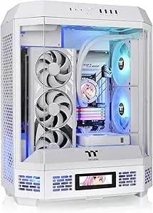 Thermaltake Tower 600 Snow Mid-Tower ATX Case; 3 Tempered Glass Panels; Hidden-Connector Motherboard Support; Rotational PCI-E Slots; CA-1Z1-00M6WN-00; 3 Year Warranty
