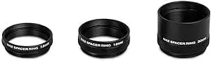 Celestron 93618 m42 Spacer Kit - Includes 7.5mm, 12mm And 30mm Spacer Rings To Adjust Back-Focus Between Camera And Telescope, Black