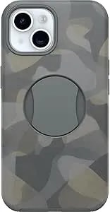 Otterbox Iphone 15, Iphone 14, And Iphone 13 Ottergrip Symmetry Series Case - Iron CAMO (Grey), Built-In Grip, Sleek Case, Snaps To Magsafe, Raised Edges Protect Camera & Screen