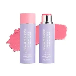 Naked Sundays Spf 50 Glow Balm Multi-Tasking Blush Stick, Pink Pop - Multi-Tasking For Cheeks, Lips & Eyes, Broad Spectrum Sunscreen, Zinc Oxide, 8g