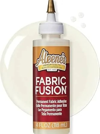 Aleene'S Fabric Fusion Glue 4 Oz, Permanent And Washable Adhesive, No-Sew Fabric Glue For Clothing, Denim, Polyester, Cotton, Flannel Materials, Dries Flexible