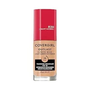 Covergirl Outlast Extreme Wear 3-In-1 Full Coverage Liquid Foundation, Spf 18 Sunscreen, Creamy Natural, 1 Fl. Oz.
