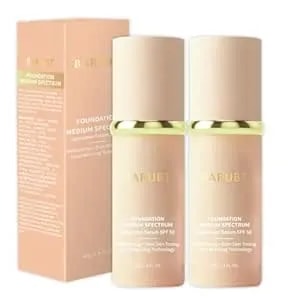 4 In 1 Color Changing Foundation With Spf 50 - Moisturizing Medium-Full Coverage Concealer, Medium Spectrum Foundation Cream, Long-Lasting Lightweight Makeup Liquid, Natural Look Cosmetics
