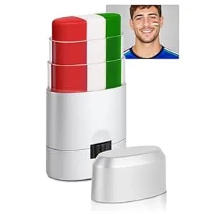 Red White And Green Face Body Paint Stick For World Cup 2026, Patriotic Flag Paints Accessories Football Soccer Eye-Black Stick For World Cup Decor Party Favors Sports Fan Makeup (Mexico Italy)