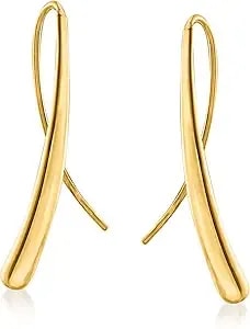 Ross-Simons 14kt Yellow Gold Long Teardrop Earrings