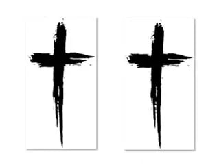 2 Pcs Black Herbal Cross Arm Tattoo Stickers,Men And Women Effect Is Vivid Of Temporary Tattoos Fake Tattoos For The Beach Or Pool,Rave Parties,Nightclubs,School Party,Holiday,Body Temporary Tattoos