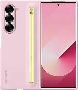 Samsung Galaxy Z Fold 6 S Pen Phone Case, Protective Cover With Built-In S Pen Holder Slot, Click To Release, Us Version, Ef-of95pcpegus, Pink