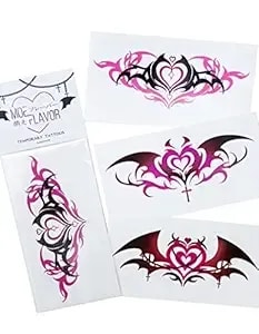 Kawaii Sexy Succubus Womb Temporary Tattoos - Realistic Fake Body Tattoo For Women'S Sexy Cosplay (2d)